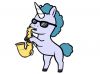 Sax-playing Unicorn for Carlos Perez