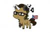 Latina Unicorn with a Puerto Rican flag