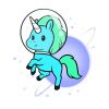 Danielle (Unicorn floating in space)